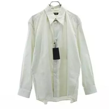 unused RAF SIMONS Check Pattern Long sleeve shirt 48 White etc. Men s Used