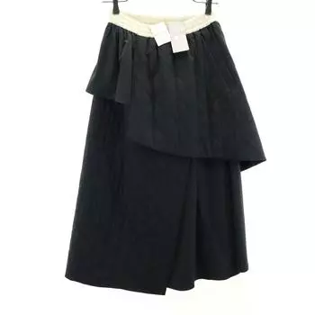 unused Ray Beams Long length Quilted Layers skirt Charcoal gray Women Used