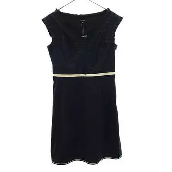 unused TOCCA made in Japan Frill No sleeve one piece 4 black Women Used