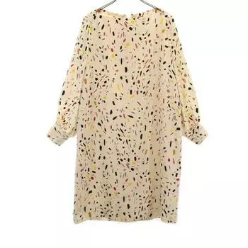 unused Unaca Overall handle Long sleeve one piece 38 beige Women Used