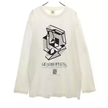 unused VAST222 18ss made in Japan Print Long sleeve sweat trainer 3 white Men s Used