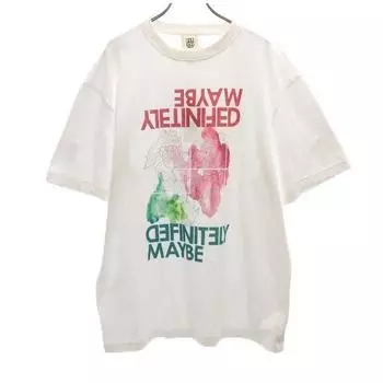 unused VAST222 19ss made in Japan DM PRINT Short sleeve T-shirt 2 white Men s Used