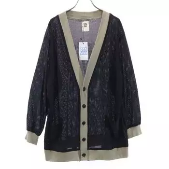 unused VAST222 19ss made in Japan Long sleeve mesh cardigan 2 Men s Used