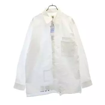 unused VAST222 20ss Print Long sleeve shirt 2 white Rubber soul Men s Used