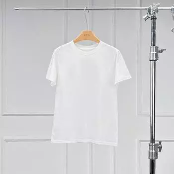 Уоррен Морской конёк | Классическая хлопковая футболка с круглым вырезом на весну/лето 2025: Легко носить и сочетать, базовый слой с коротким рукавом или самостоятельный элемент S белый