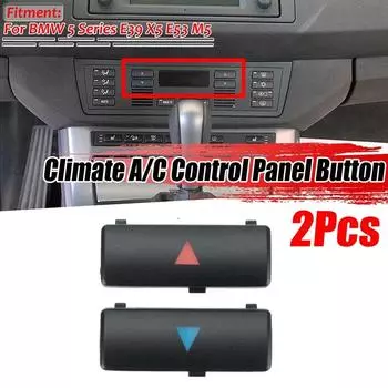Up Down Button Climate A C Control Black Replacement 2pcs Plastic Button Key Easy Installation For BMW E53 E39 M5 CHINA