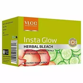 УПАКОВКА 2 X VLCC Insta Glow Herbal Bleach Salon, 342 г БЕСПЛАТНАЯ ДОСТАВКА ПО ВСЕМУ МИРУ
