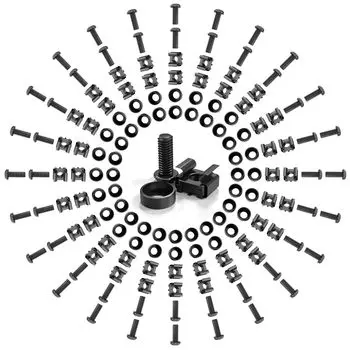 УПАКОВКА 50 шт. Гайки-клетки M6 x 16 мм для монтажа в стойку, винты и шайбы для серверного шкафа для монтажа в стойку, полок для серверов для монтажа в стойку, маршрутизаторов M6&16mm
