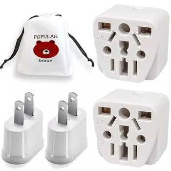 Упакованный переходник для преобразования A Travel Conversion, совместимый со всеми переходниками из Европы в Японию в Японии [2 комплекта] Япония, за рубежом,