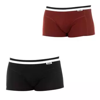 Упаковка-2 DIM Basic боксеры из дышащей ткани D05H2 для мужчин XL чёрный