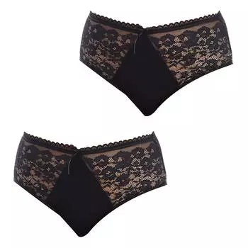 Упаковка-2 трусики из микрофибры для женщин Q-EN 205 XXL чёрный