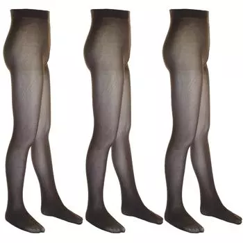 Упаковка-3 непрозрачных трусиков 40 денье 1152 для девочек 10/12 AOS коричневый