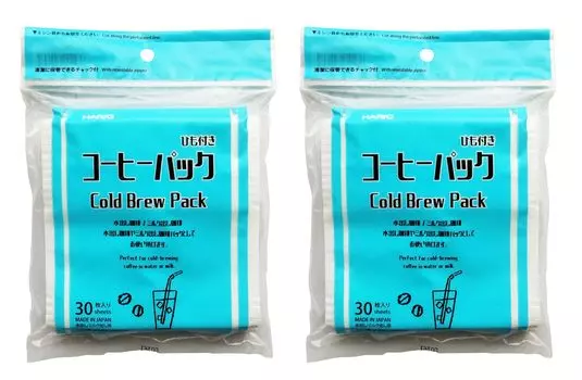 Упаковка для кофе Cold Brew с веревочкой 30 шт. Упаковка Cold Brew 2 комплекта с оригинальной картой