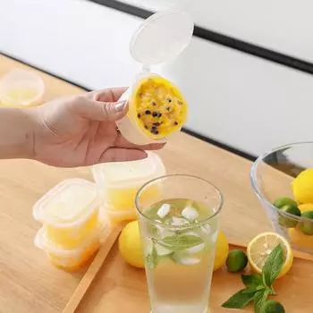 Упаковка для маракуйи, маленькая замороженная коробка, одноразовая коробка для замороженного льда, коробка для соуса из кумквата и лимона, коробка для ланча 50pcs