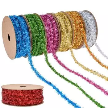 Упаковка для подарка на рождественскую елку, украшение на бороду, лента, золотистая луковая шерсть, рождественская тесьма цвета латте, 10 ярдов/рулон blue