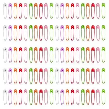 Упаковка из 100 шт. английских булавок из титанового сплава, реквизит для дома, разноцветные компактные застежки для одежды, зажимы для крепления