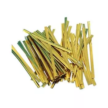 Упаковка из 100 штук проволочных скруток, праздничных украшений для свадеб, помолвок, дней рождения, тортов, подарков, сувениров, запечатывания, переплета 8cm