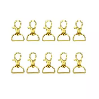 Упаковка из 10 брелоков для ключей из цинкового сплава, несколько цветов, для ежедневного использования, многофункциональные разъемные кольца, пряжки для чехлов, держатель для ключей