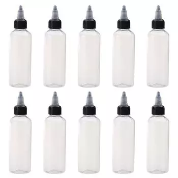 Упаковка из 10 квадратных бутылочек для соуса объемом 100 мл, удобная бутылка-дозатор для масла, пластиковые бутылки-сжиматели с заостренной крышкой