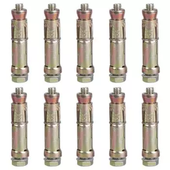 Упаковка из 10 портативных прочных анкерных болтов, принадлежности для рукоделия, аксессуары для бетона, камня и полнотелого кирпича