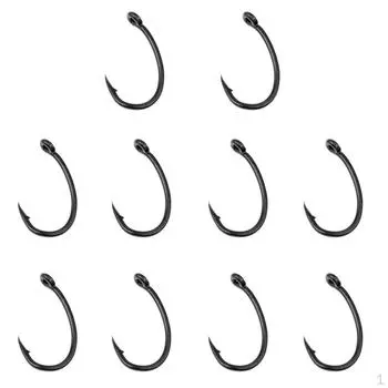 Упаковка из 10 шт., прочные рыболовные крючки из углеродистой стали, держатель для приманок с колючками, инструмент
