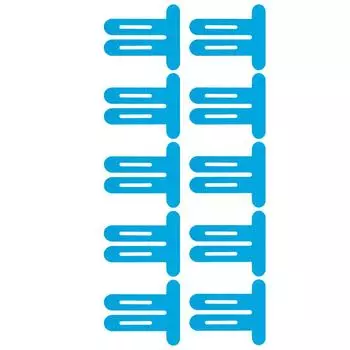 Упаковка из 10 синих предварительно нарезанных кинезиологических лент для колена без оболочки, водонепроницаемая и эластичная физиотерапевтическая лента для лечения боли в колене One Size