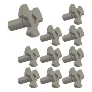 Упаковка из 10 стеклянных поддонов для микроволновой печи с Y-образным валом и треугольной опорой для стабильного нагрева и простой установки