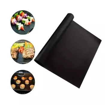 Упаковка из 10 термостойких ковриков для гриля для барбекю, многоразовые противни для выпечки на открытом воздухе, практичная прокладка для гриля коричневый