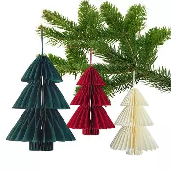 Упаковка из 10 украшений для рождественской елки, красочные соты, подвесные украшения, бумажные подвесные украшения, праздничные принадлежности для вечеринок бежевый