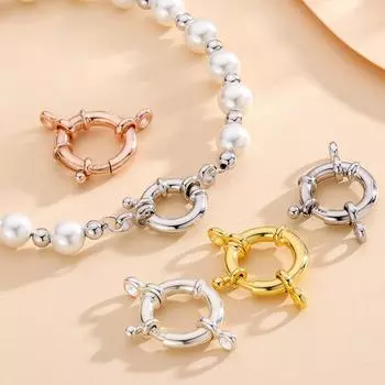 Упаковка из 10 застежек для ожерелий из нержавеющей стали с пружинным крючком. Надежный и удобный соединитель для создания индивидуальных ожерелий. 1 серебряный