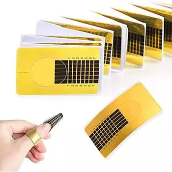 Упаковка из 120 трафаретов для ногтей. Трафареты для моделирования. Самоклеящиеся для гелевых ногтей и наращивания ногтей. Золотые трафареты. 12x10x1cm