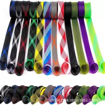 Упаковка из 12 чехлов для телескопических удочек для защиты - плетеная сетчатая трубка из ПЭТ с нейлоновым рукавом 12 pieces per pack