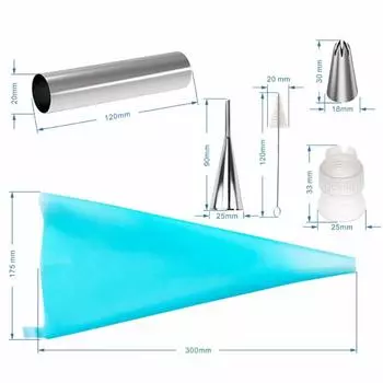 Упаковка из 16 трубочек для канноли Трубочки для канноли из нержавеющей стали Формы для выпечки с кондитерскими мешками Длинные насадки для отсадочных трубочек для кремовых рожек Ракушка для канноли