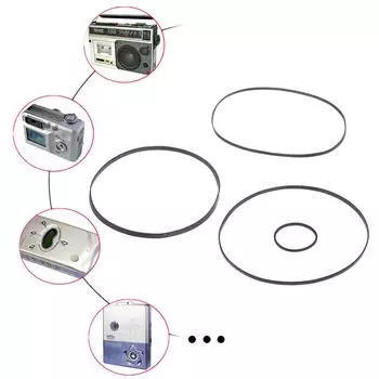 Упаковка из 200 резиновых приводных ремней разных размеров, гибкий ремень для кассетной ленты 1 мм, 2 мм, 3 мм для записывающих устройств