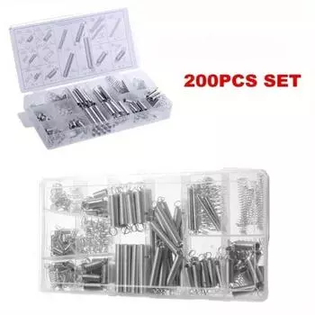 Упаковка из 200 шт. оцинкованных спиральных пружин промышленного класса с удлинением пружины - материал - стальная пружина 200pcs/Box