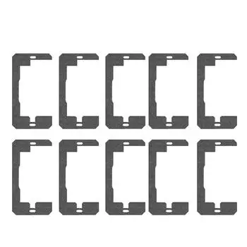 Упаковка из 20 черных прокладок для настенных розеток, прокладки для выравнивания электрической коробки для плотной установки, для надежной фиксации розетки 10
