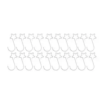 Упаковка из 20 рождественских украшений, подвесок, свадебных украшений, вечеринок, дней рождения, фестивалей, барных украшений, подвесок для фотографий, ключей, гирлянд, крючков серебряный