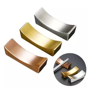 Упаковка из 2 элегантных держателей для палочек для еды, органайзер для ложек, подставки для палочек из нержавеющей стали для обеденного стола, кухонный инструмент серебряный