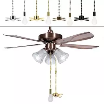 Упаковка из 2 декоративных цепей для вытягивания, удобные в использовании и долговечные цепи для вентиляторов и лампочек, прочные для потолочных вентиляторов и светильников чёрный