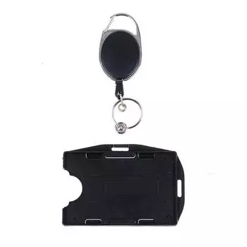 Упаковка из 2 держателей для удостоверений личности с выдвижной катушкой для бейджа, карабином и зажимом для ремня