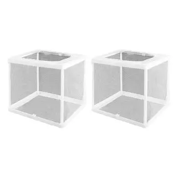 Упаковка из 2 дышащих аквариумных нерестовиков с конструкцией на присосках для изоляции мальков и безопасного нереста мальков. S