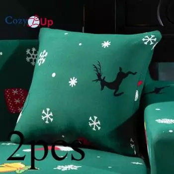 Упаковка из 2 наволочек для дивана с принтом, 18x18 дюймов, чехлы из шенилла для дивана в гостиной 45X45cm-2pcs