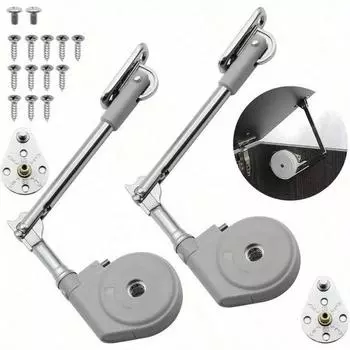 Упаковка из 2 петель для ящиков с игрушками, петли с функцией плавного закрывания и медленного закрывания для ящиков с игрушками, петли для поддержки крышки, фиксирующие крышку на 105 градусов в открытом положении для откидных дверей, открывающихся вверх