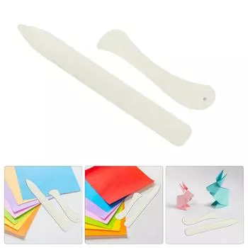 Упаковка из 2 пластиковых ножей с узором из коровьей кости, практичный инструмент для сгибания бумаги, удобные кухонные приборы для приготовления пищи и кемпинга