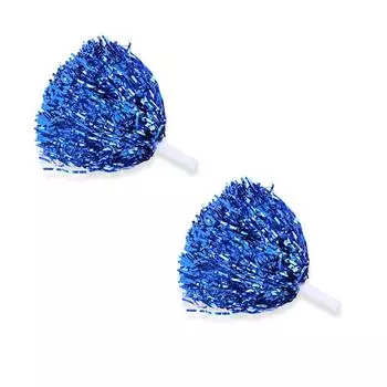 Упаковка из 2 помпонов для черлидеров, школьный спортивный клуб, музыкальный танцевальный конкурс, помпоны для черлидеров, украшение для вечеринки для взрослых синий