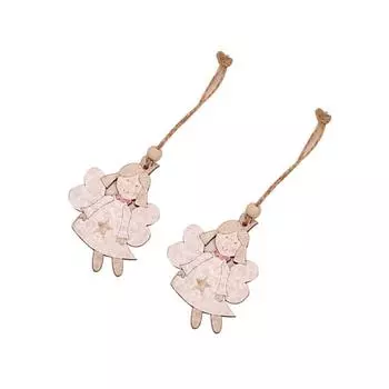 Упаковка из 2 рождественских деревянных изделий, подвесных оконных рождественских елок, праздничных атмосфер для вечеринок, самодельных украшений для дома standing old man