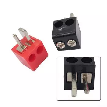 Упаковка из 2 шт. красно-черных 2-контактных DIN-разъемов Hi-Fi для подключения динамиков для кабельной заделки