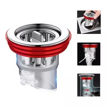 (Упаковка из 2 шт.) Сливной трап для ванной комнаты с магнитной пробкой и увеличенным отверстием для установки в отверстие диаметром 33–45 мм/1,3–1,77 дюйма 2