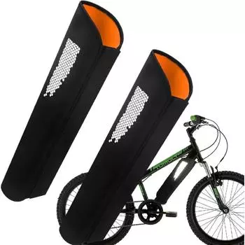 Упаковка из 2 шт. Защитный чехол для аккумулятора электровелосипеда с отражателями. Крышка аккумулятора для велосипедного электровелосипеда из неопрена для интегрированного аккумулятора в раме, окружность 32–40 см.