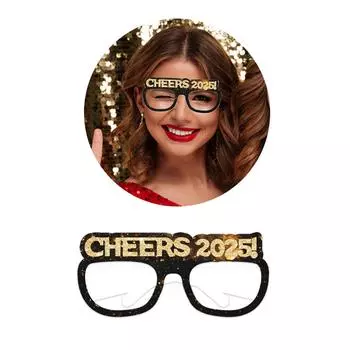Упаковка из 30 бумажных 3D-очков для празднования Нового года 2025 года. Очки ручной работы. Складные очки. Стильный реквизит для фотосессий на вечеринке.